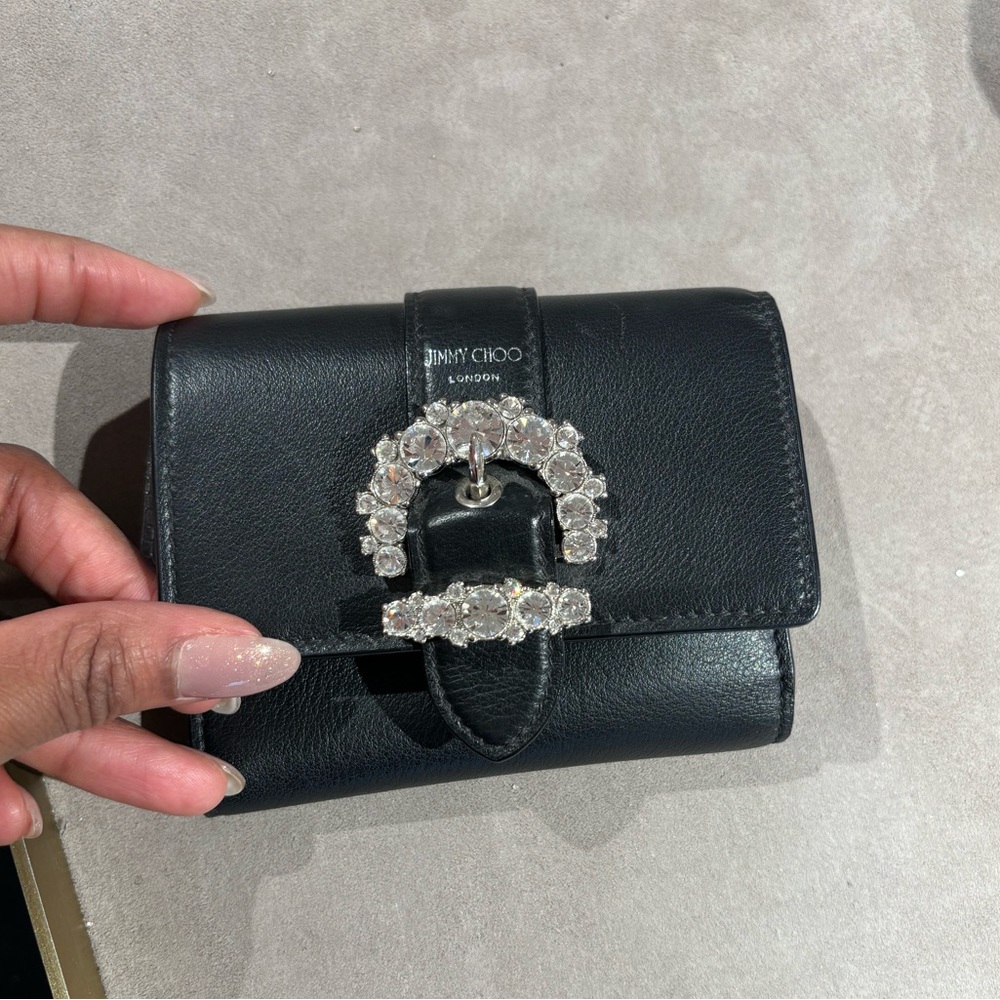 Jimmy Choo Black Cheri Compact Wallet